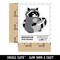 Raccoon Robber with Kitchen Knife Waterproof Vinyl Phone Tablet Laptop Water Bottle Sticker Set - 5 Pack